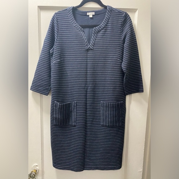 J. Jill Dresses & Skirts - J.Jill knit dress stripes navy